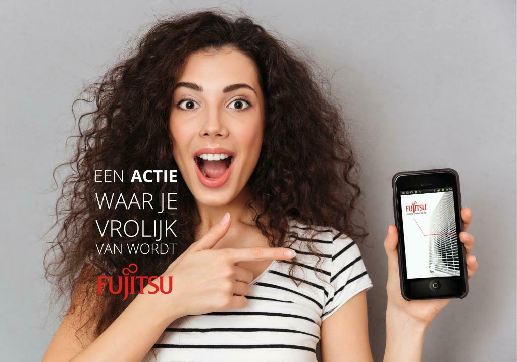 Fujitsu Actie Poster vexorfield grafische vormgeving