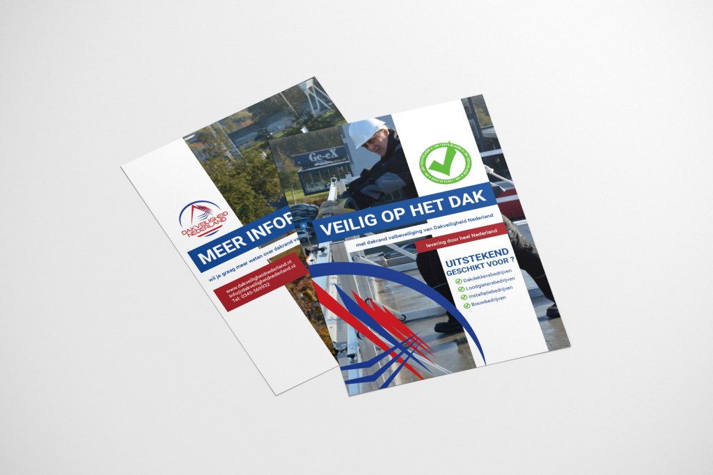 Flyer en advertentie Dakveiligheid Nederland Mei Vexorfield Grafische Vormgeving