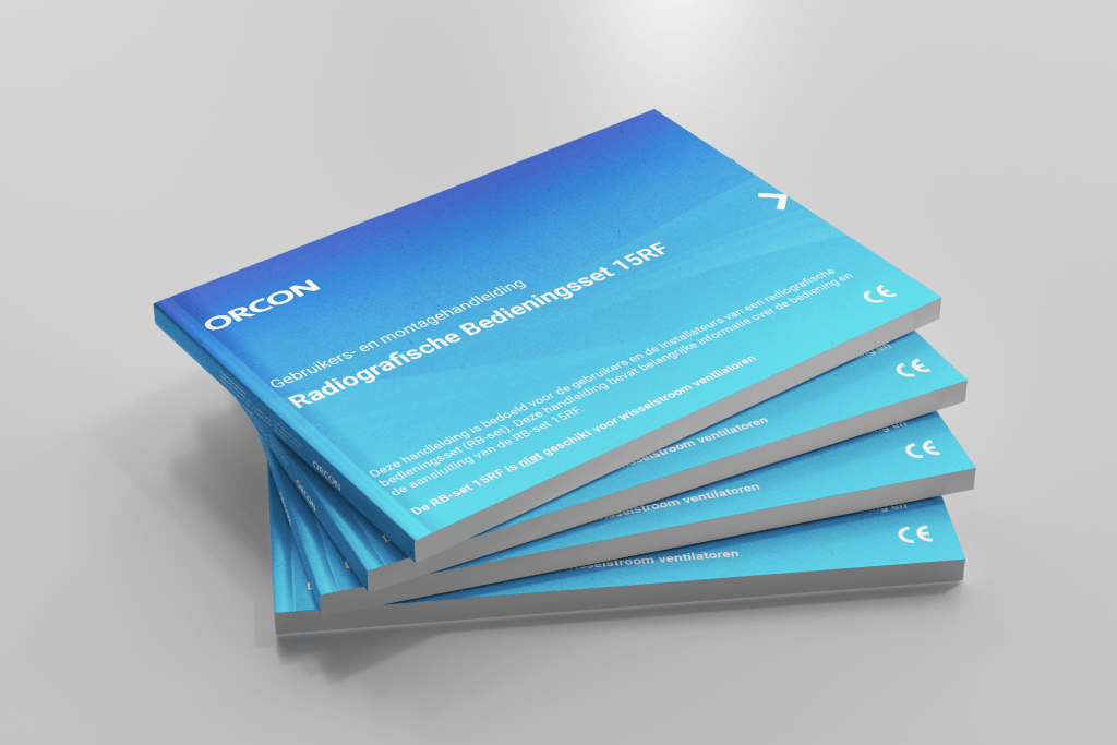 Orcon handleiding radiografische bedieningsset 15RF Vexorfield Grafische Vormgeving