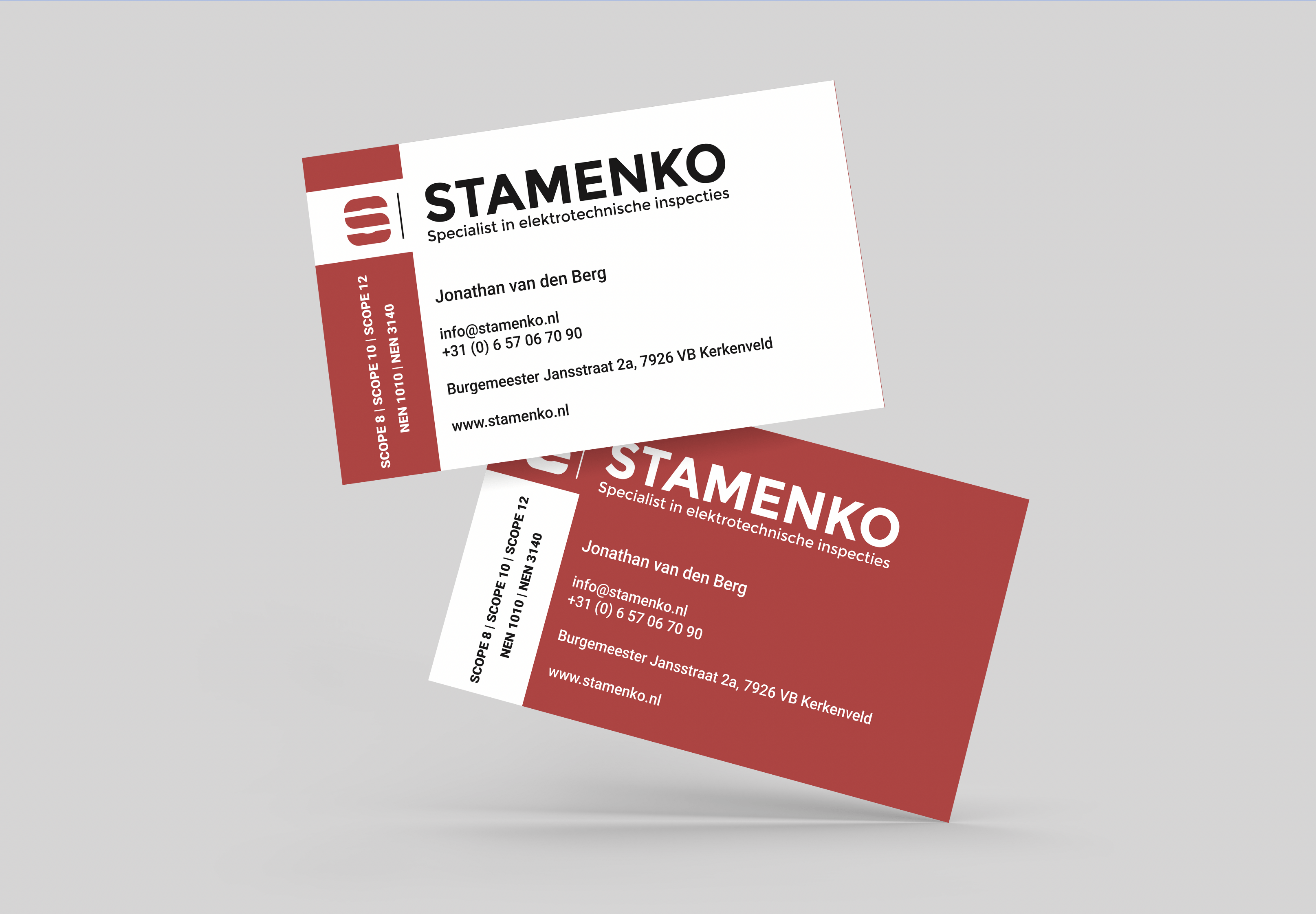 Visitekaartjes stamenko b.v. vexorfield grafische vormgeving