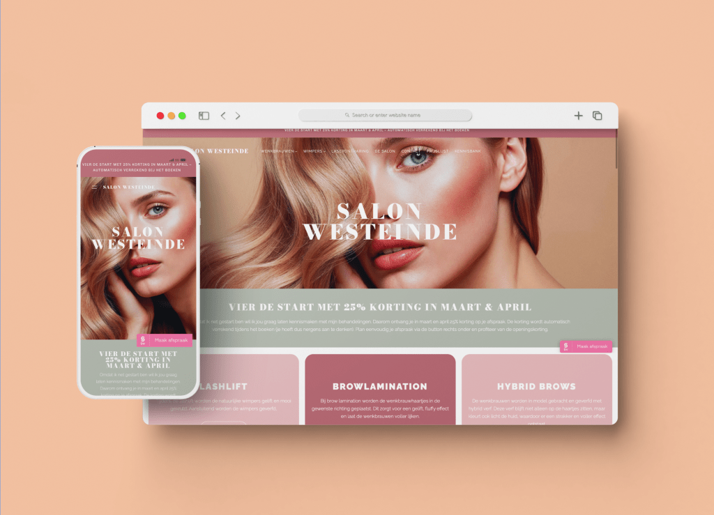 Wordpress website salon westeinde vexorfield grafische vormgeving