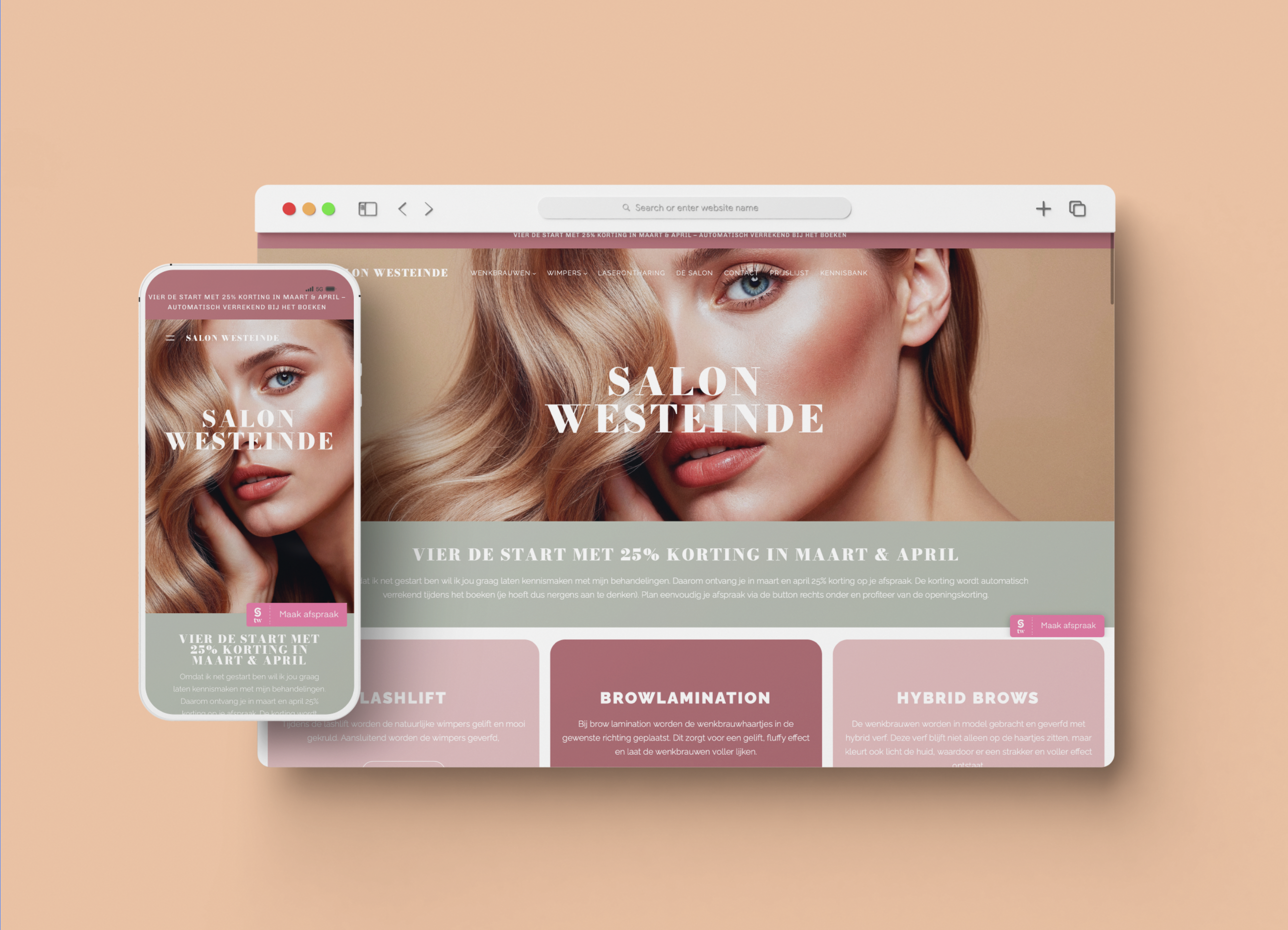 Wordpress website salon westeinde vexorfield grafische vormgeving